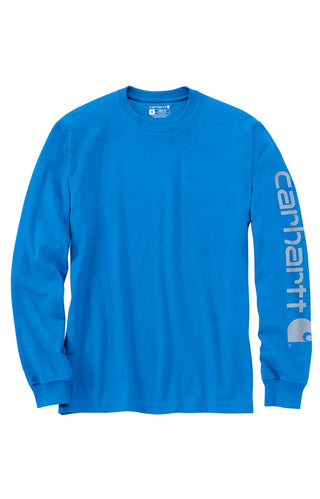 (K231) Signature Sleeve Logo L/S Shirt - Glow Blue
