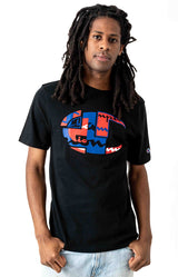 Heritage "C" Patchwork T-Shirt - Black