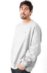 C Logo Reverse Weave Crewneck - Oxford Grey