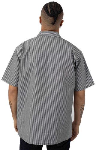 Short Sleeve Stripe 1/2 Zip Shirt - Black