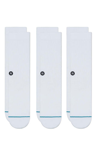 Icon 3 Pack Socks - White