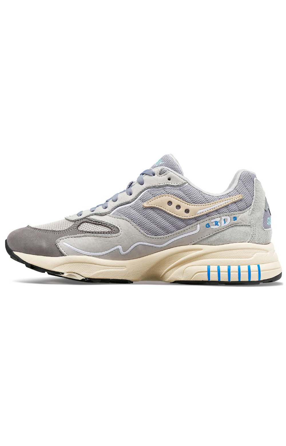 (S70670-6) 3D Grid Hurricane Premium Shoes - Grey/Blue