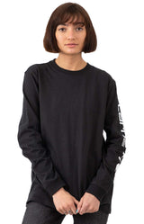 (103401) Workwear Sleeve Logo L/S Shirt - Black/White