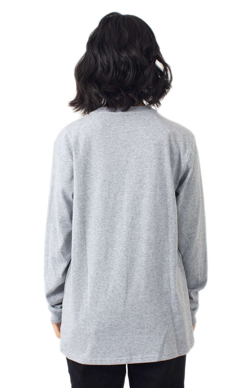 (103401) WK231 Workwear Sleeve Logo L/S Shirt - Heather Grey/Burlwood