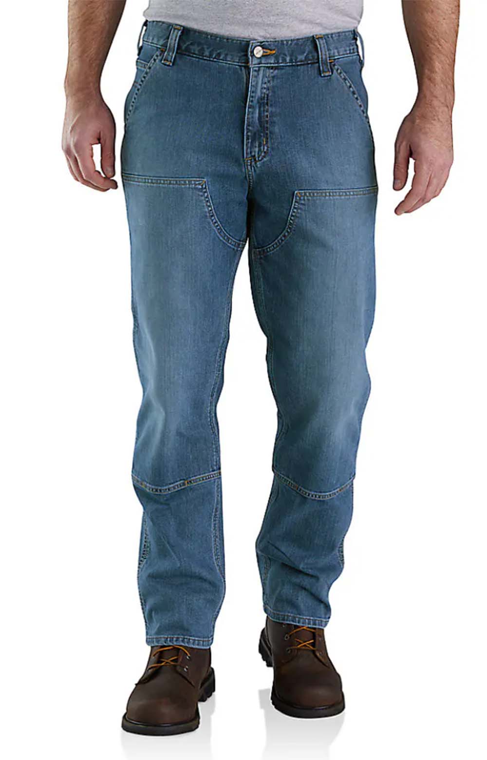 (103329) Rugged Flex Double Knee Relaxed Fit Jean - Tahoe
