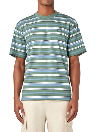 (WSR93HYS) Glade Spring Striped T-Shirt - Coronet Blue Stripe