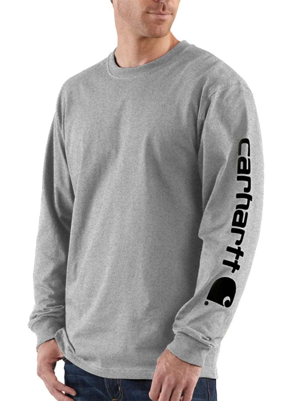 (K231) Signature Sleeve Logo L/S Shirt - Heather Grey