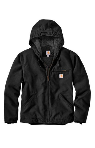(104392) Washed Duck Sherpa Lined Jacket - Black