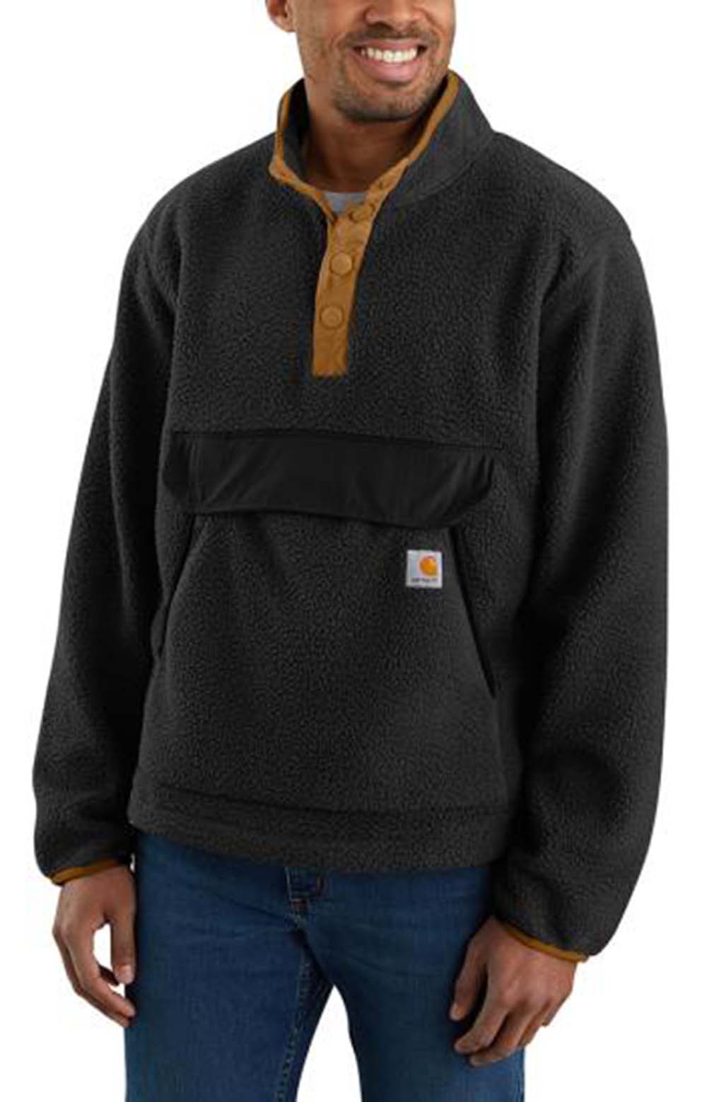(104991) Relaxed Fit Fleece Pullover - Black