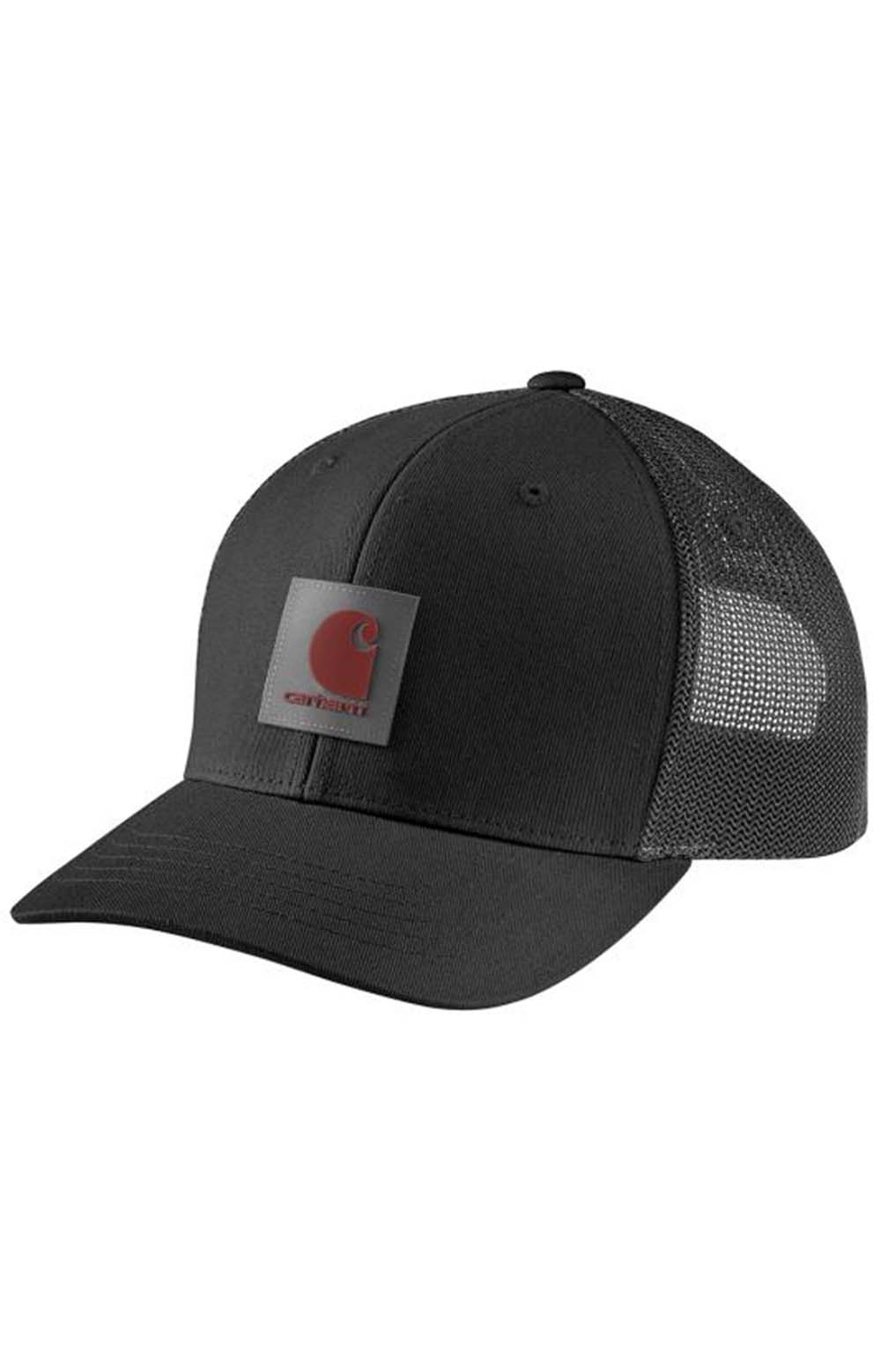 (105216) Rugged Flex Twill Mesh-Back Logo Patch Cap - Black