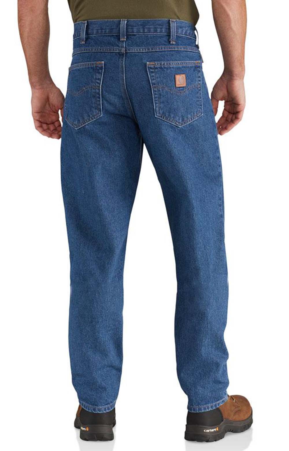 (B17) Relaxed Fit Tapered Leg Jeans - Darkstone