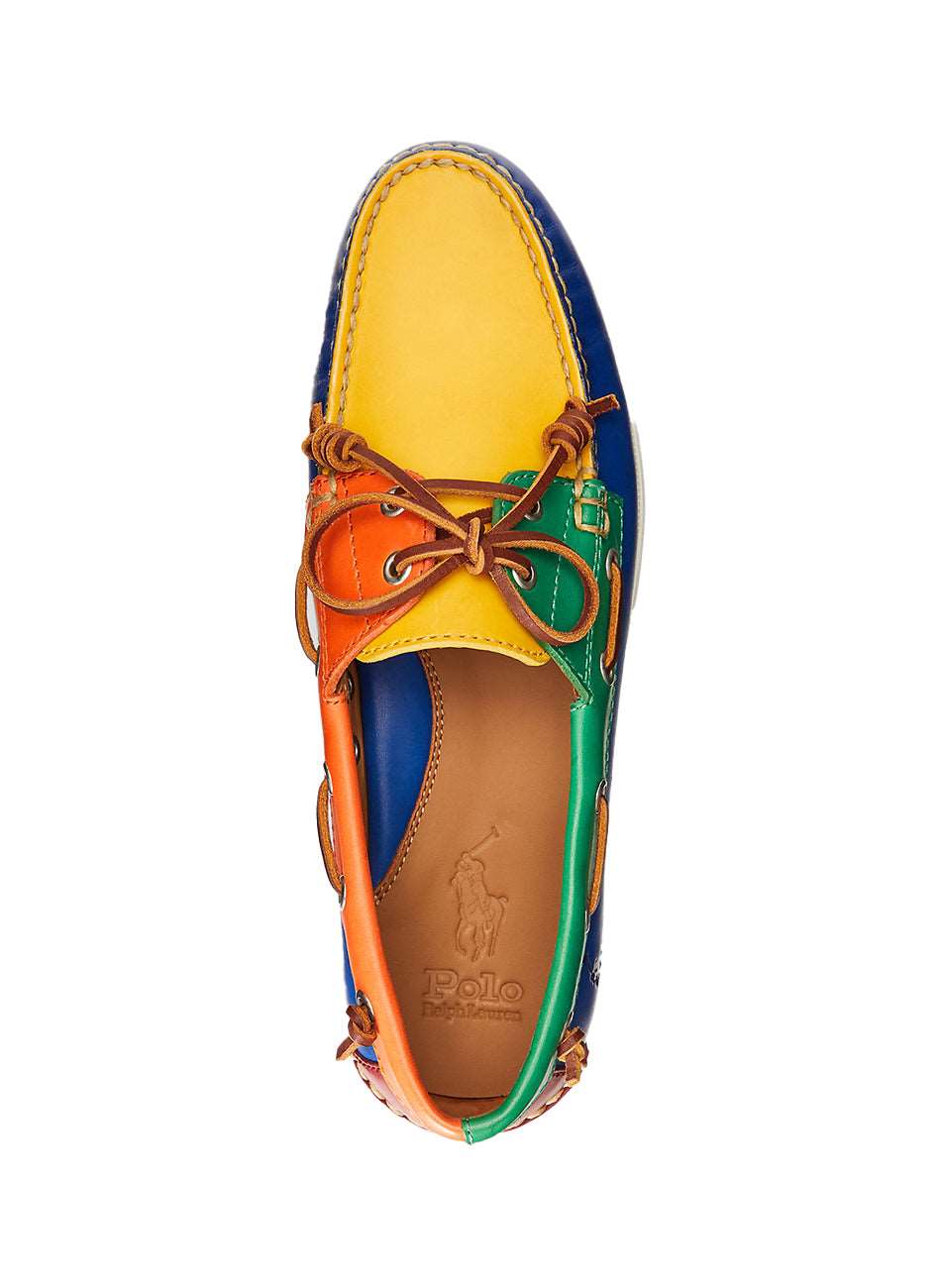 Merton Color-Blocked Leather Boat Shoes - Colorblock
