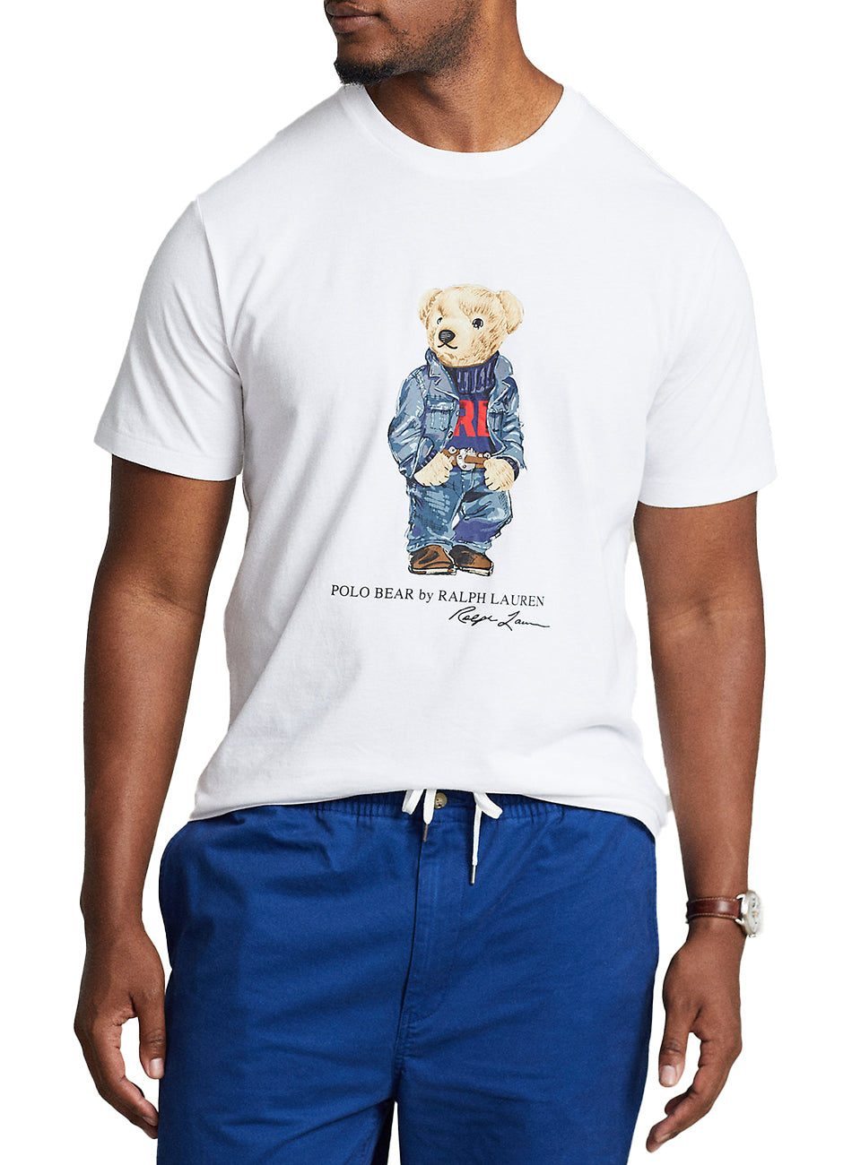 Polo Bear T-Shirt - White Denim Bear