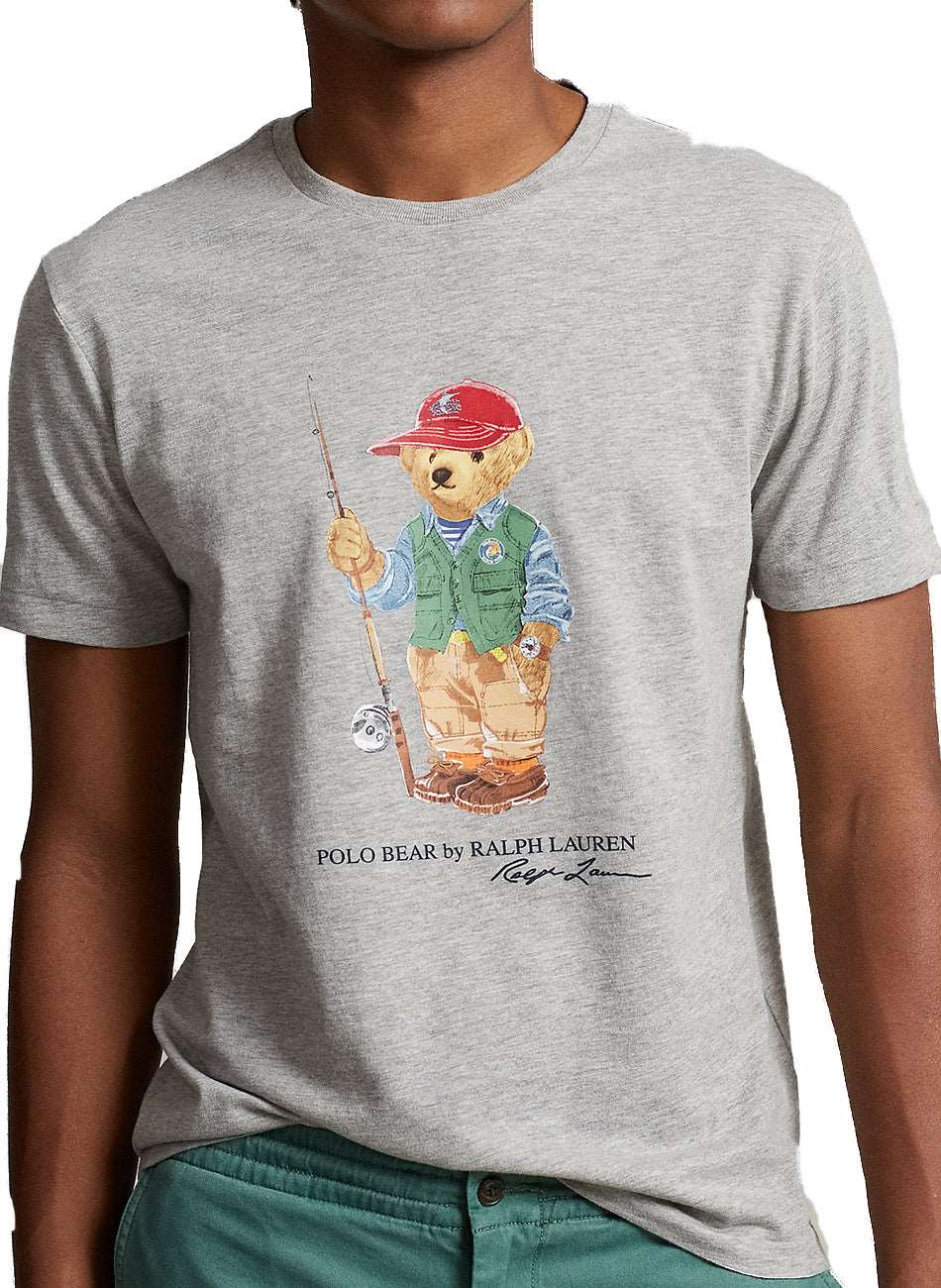 Jersey T-Shirt - Grey/Fishing Bear