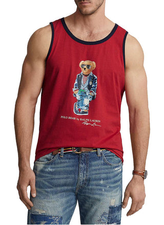 Polo Bear Jersey Tank Top - Red