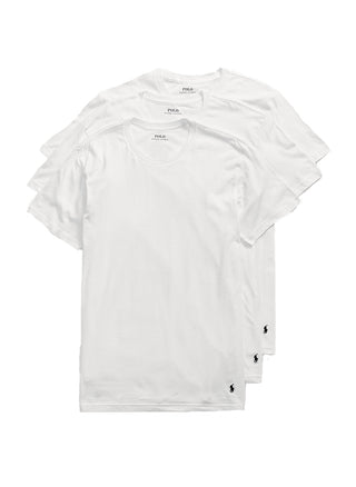 (NCCNP3-WHD) Classic Fit Cotton Crew T-Shirt 3 Pack - White/Navy PP
