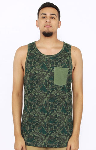 Smokers Only Pocket Tank Top - Green