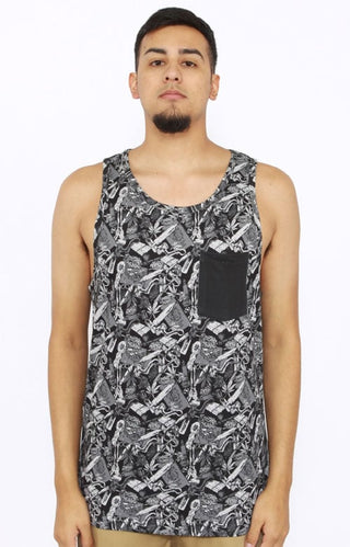 Smokers Only Pocket Tank Top - Black