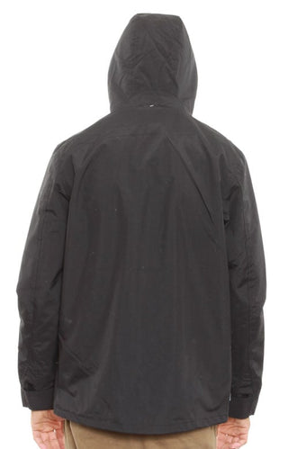 Hooded Deck Jacket - Black