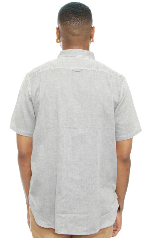 Chambray Button-Up Shirt - Grey
