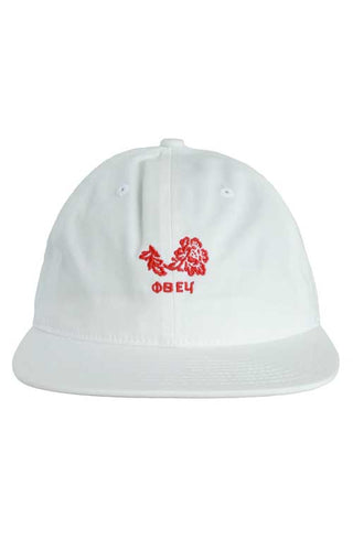 Obey Flower Strap-Back Hat - White