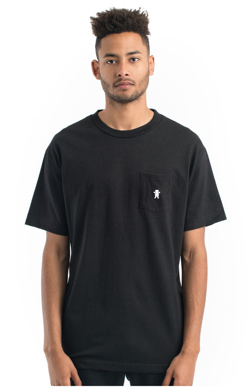 OG Bear Embroidered Pocket T-Shirt - Black/White