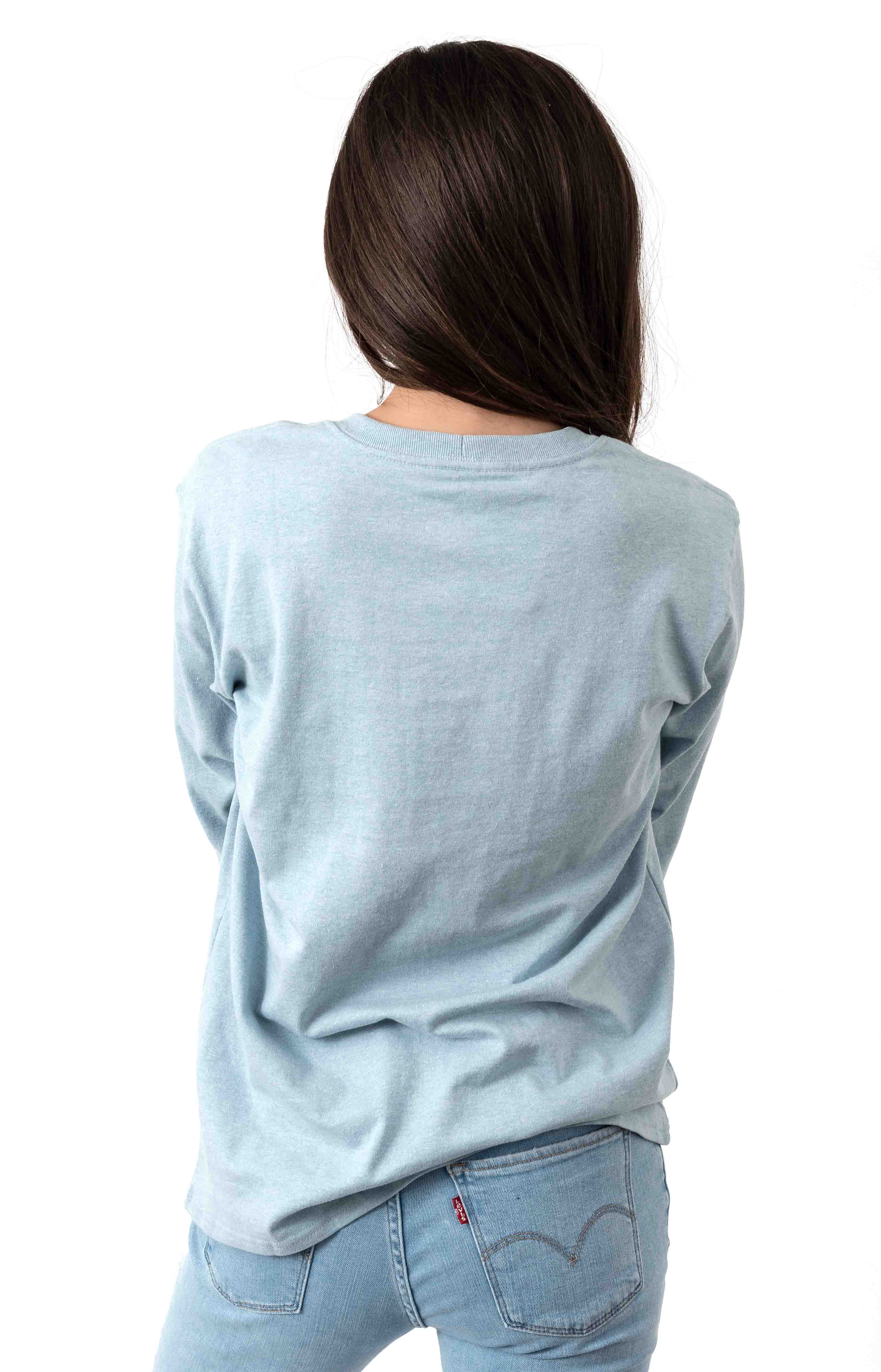 (103401) WK231 Workwear Sleeve Logo L/S Shirt - Soft Blue Heather
