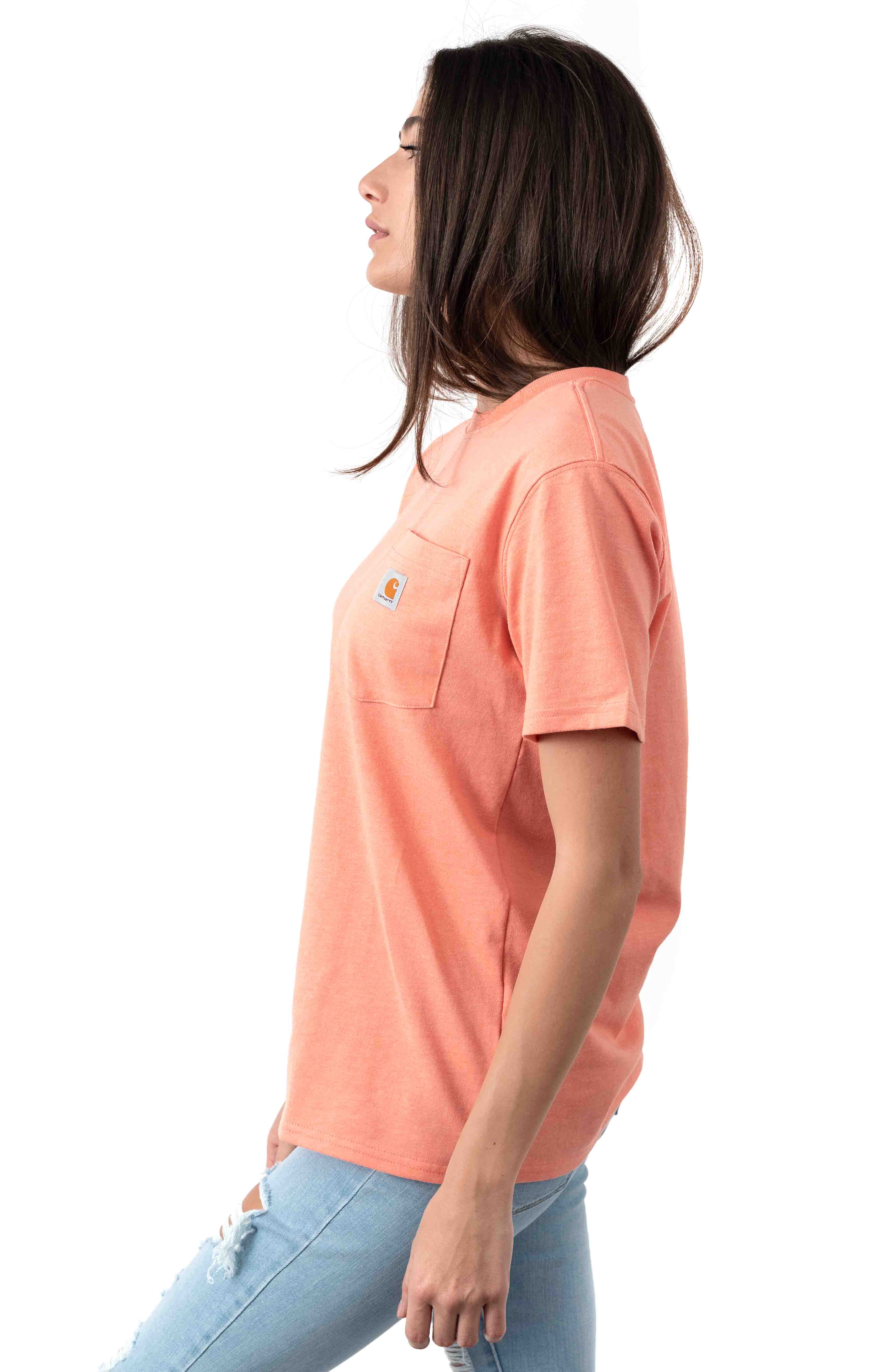 (103067) WK87 Workwear Pocket T-Shirt - Coral Haze Heather