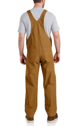 (102776) Relaxed Fit Duck Bib Overalls - Carhartt Brown