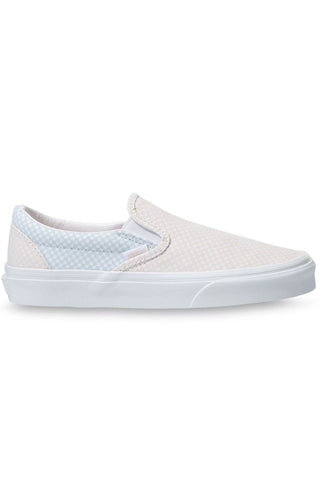 (3TB44A) Pastel Checkerboard Classic Slip-On Shoes - Misty Blue