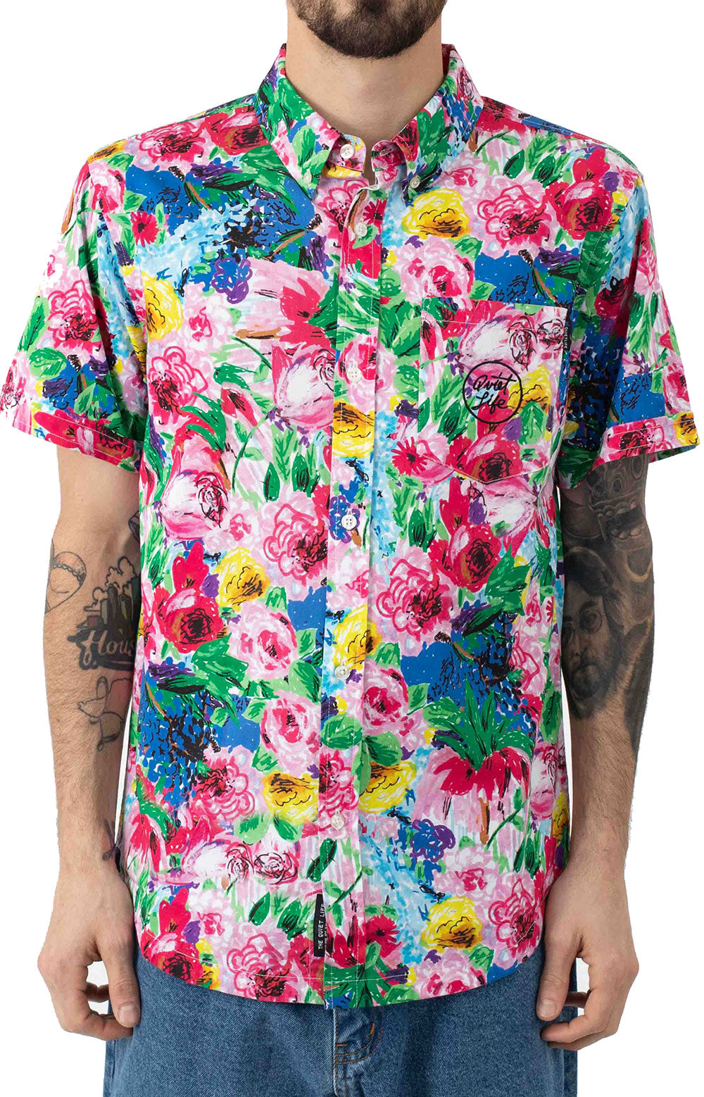 Take A Break Floral Button-Down Shirt