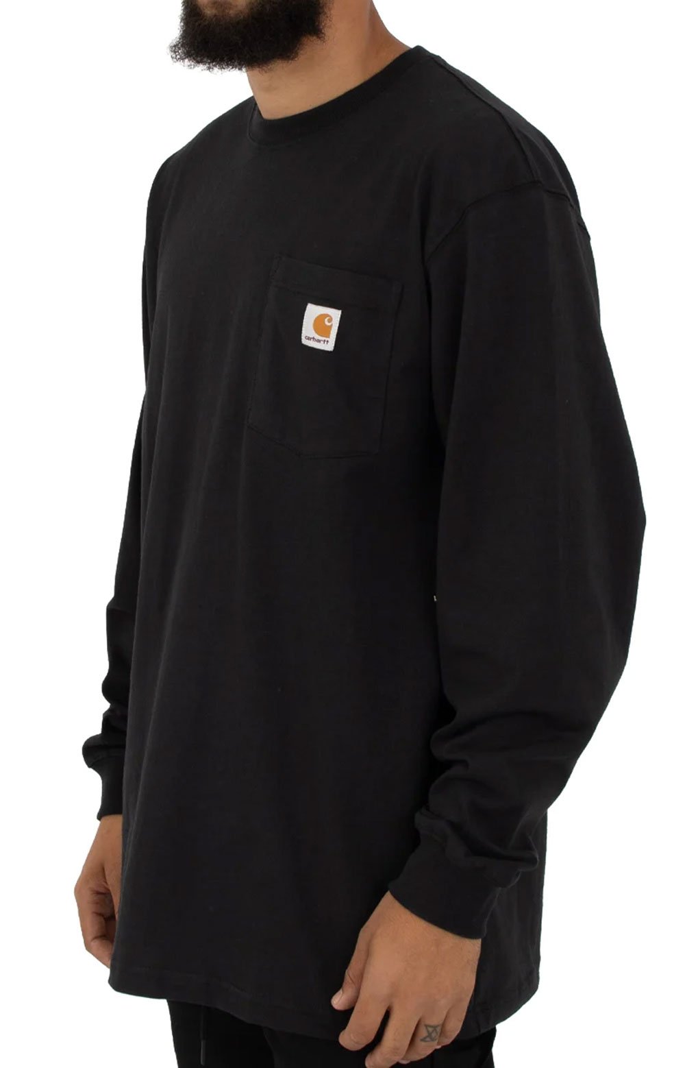 (K126) L/S Workwear Pocket Shirt - Black