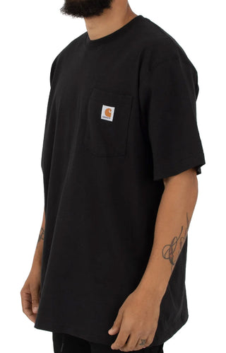 (K87) Workwear Pocket T-Shirt - Black