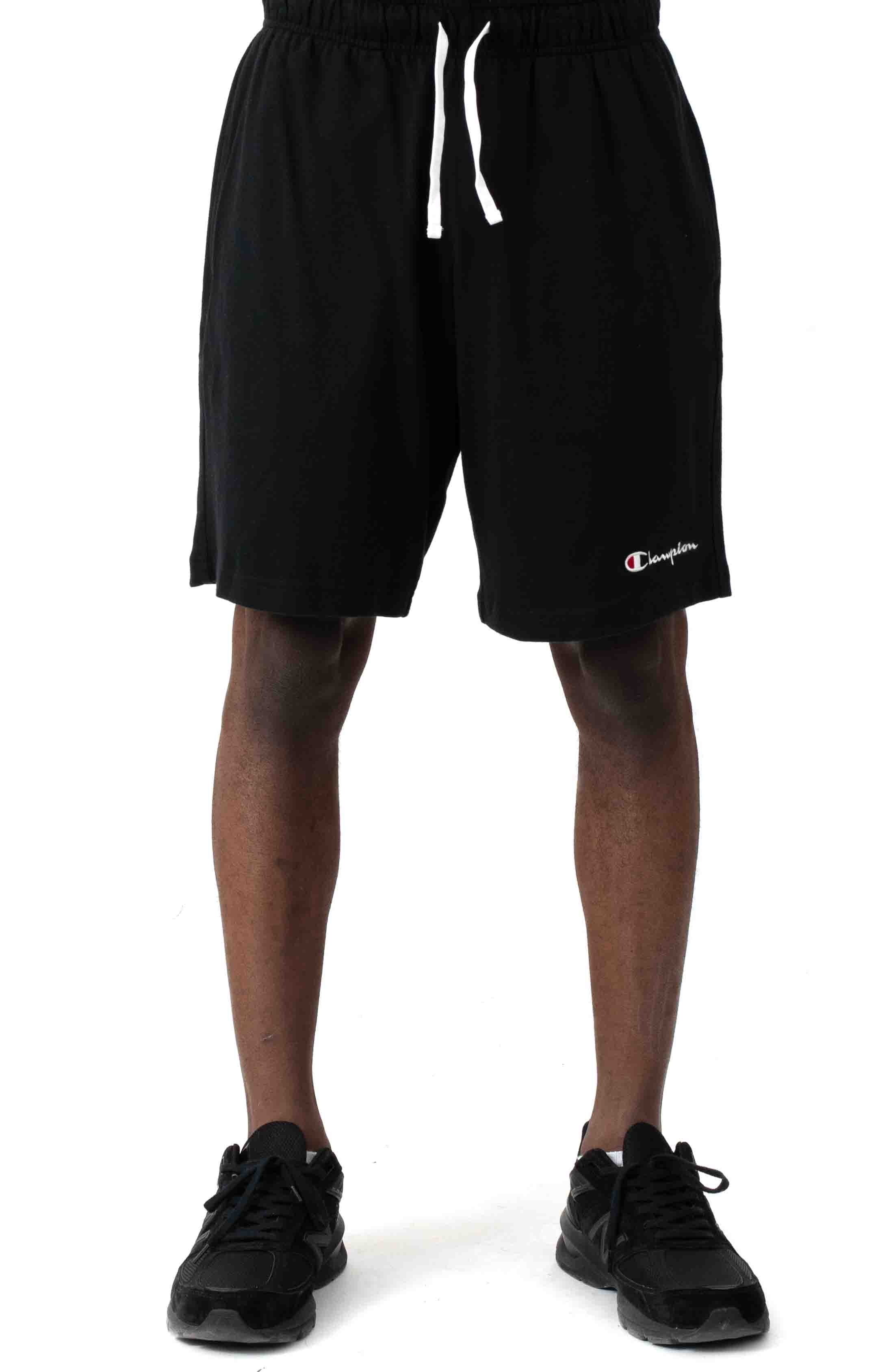 Script Logo Heavyweight Jersey Shorts - Black