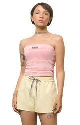 Sun Waves Tube Top - Coral Almond