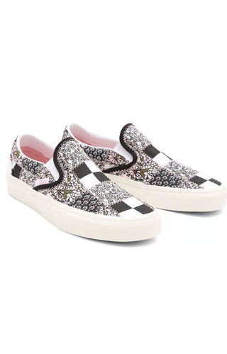 (3TB9FY) Patchwork Floral Classic Slip-On Shoes - Multi/Marshmallow