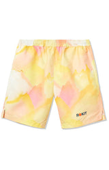 Tie-Dye Yellow Abstract Shorts