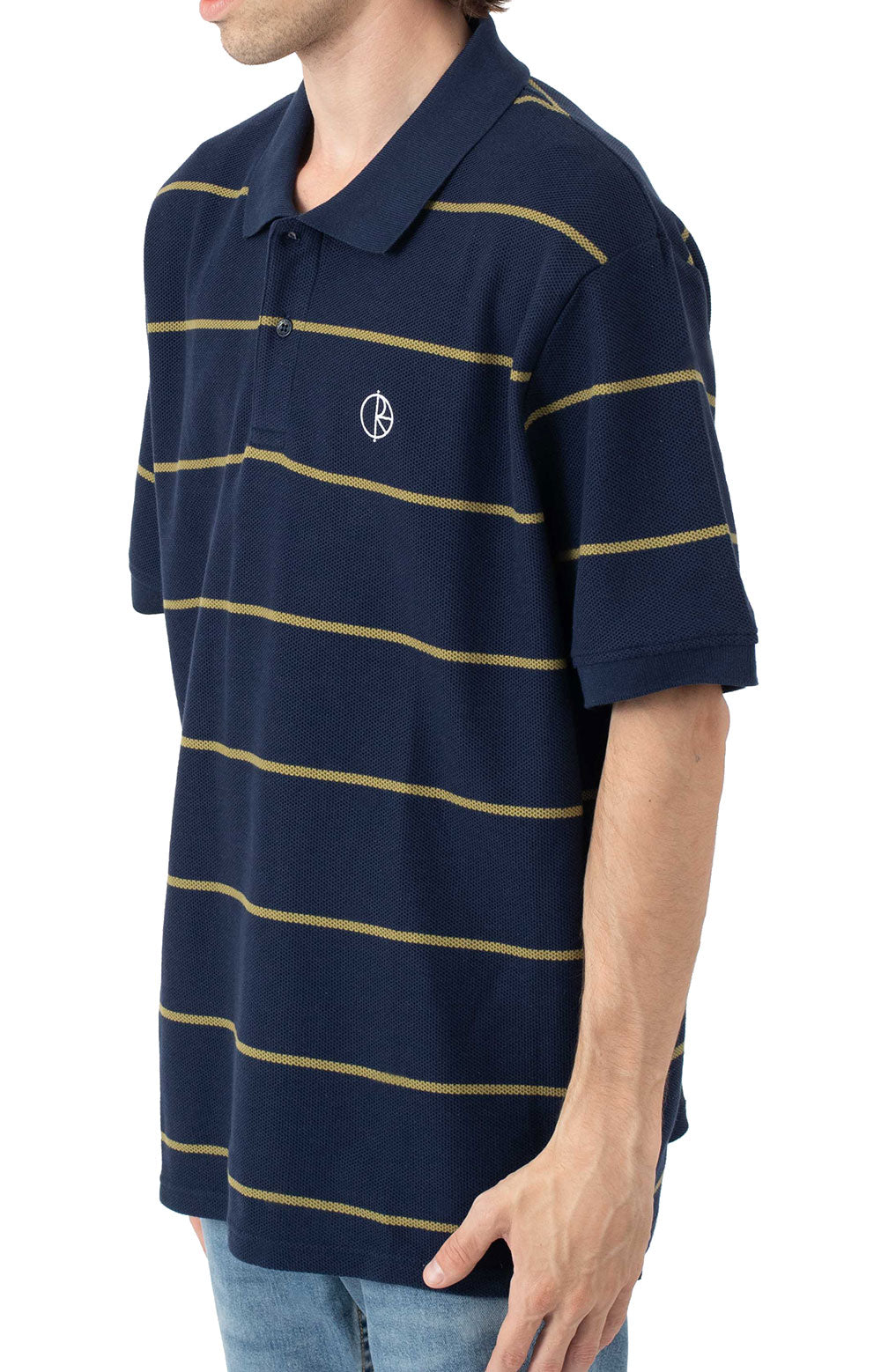 Stripe Polo Shirt - Navy