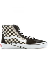 (JIVA04) Sk8-Hi Bolt Shoes - Black/White/Checkerboard