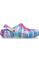 Classic Lined Tie-Dye Clogs - Powder Blue/Multi