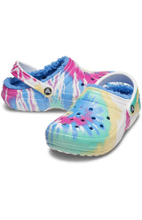 Classic Lined Tie-Dye Clogs - Powder Blue/Multi