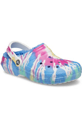 Classic Lined Tie-Dye Clogs - Powder Blue/Multi