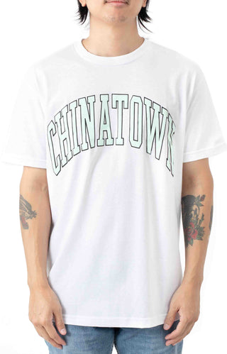 Chinatown Seafoam Puff Arc T-Shirt - White