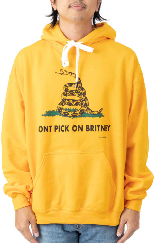 Don't Pick On Britney Pullover Hoodie - Gold
