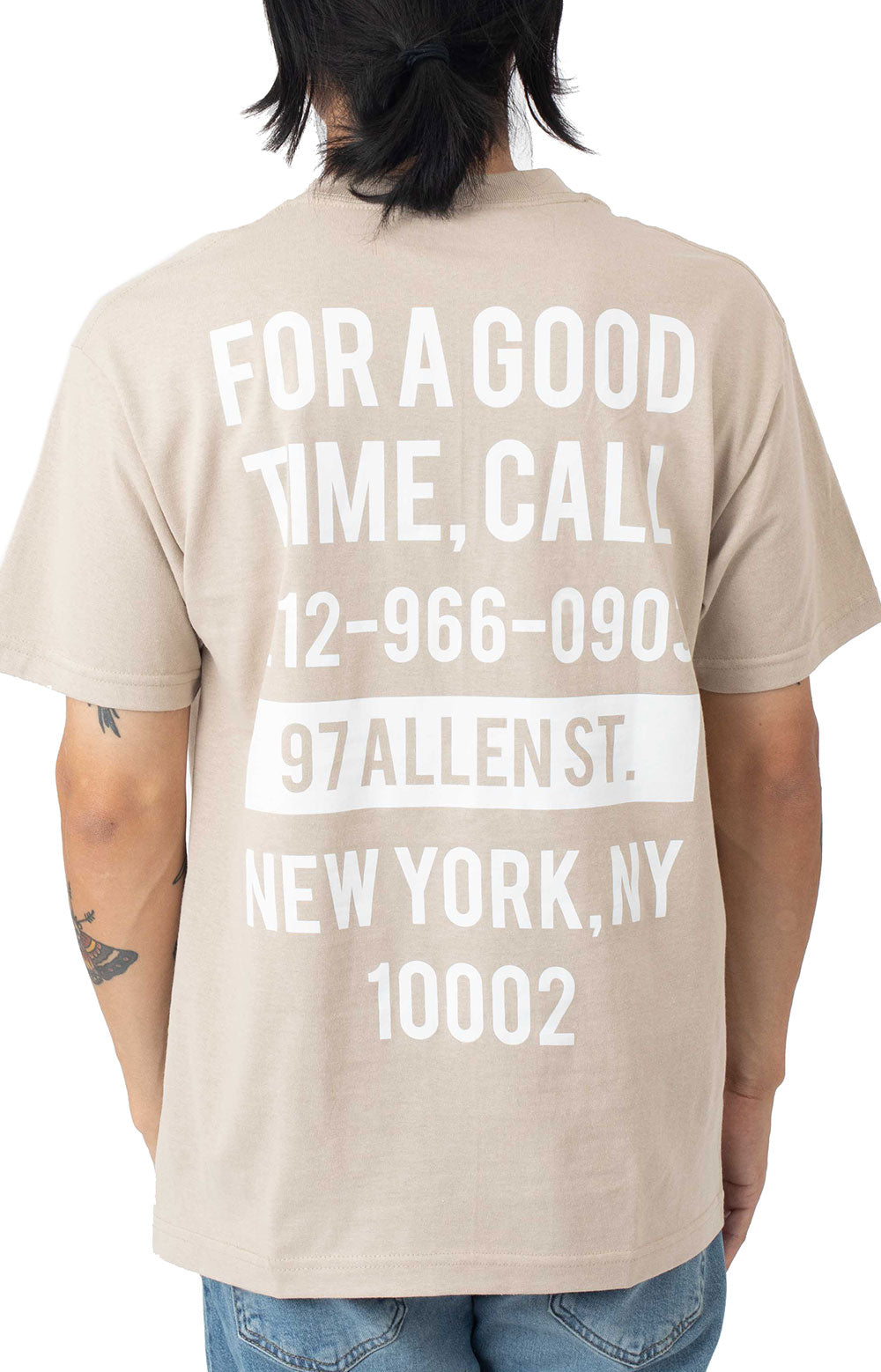 Good Time T-Shirt - Tan/White