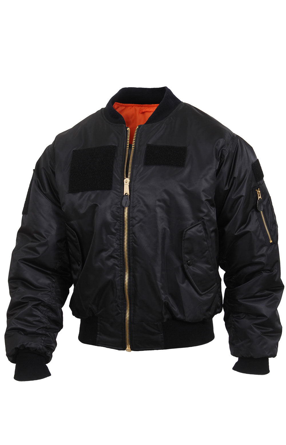 (7250) Rothco MA-1 Flight Jacket with Patches - Black