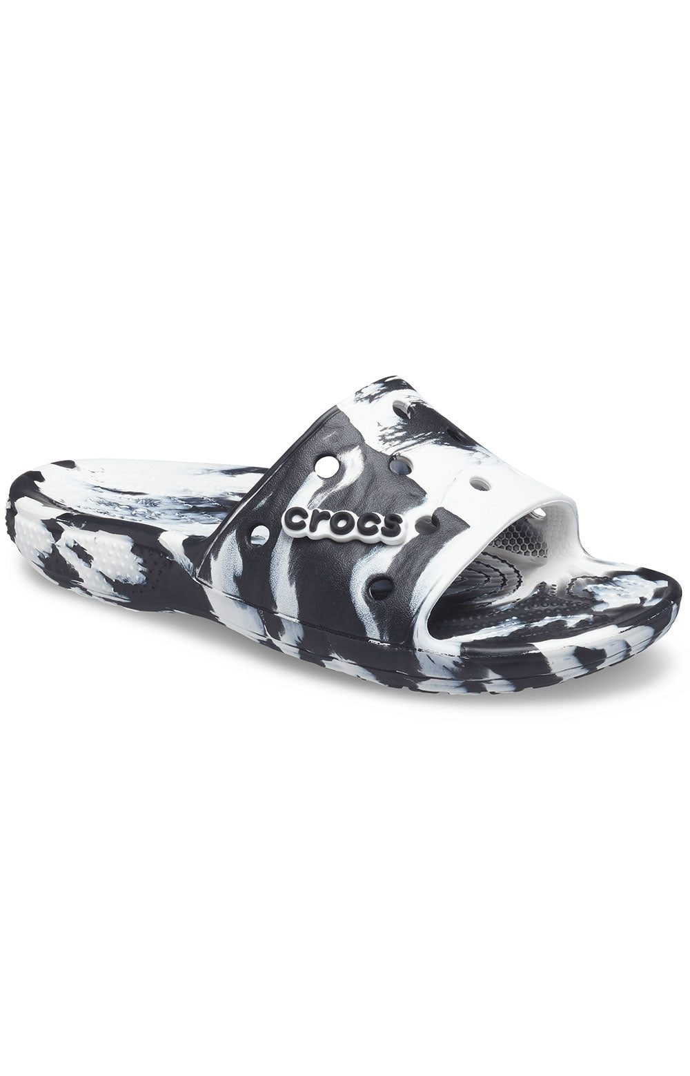 Classic Crocs Marbled Slide - White/Black