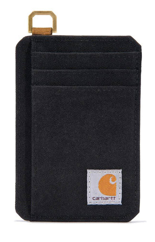 Nylon Duck Front Pocket Wallet - Black