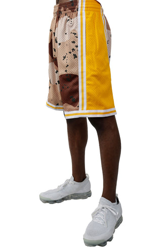 NBA Camo Reflective Swingman Shorts - Lakers 1984