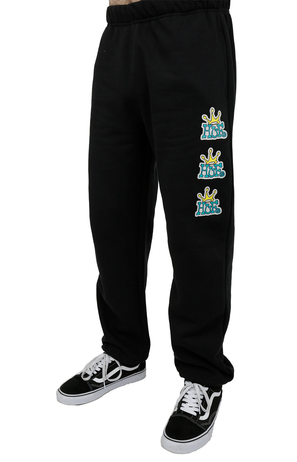 Crown Stack Fleece Pant - Black